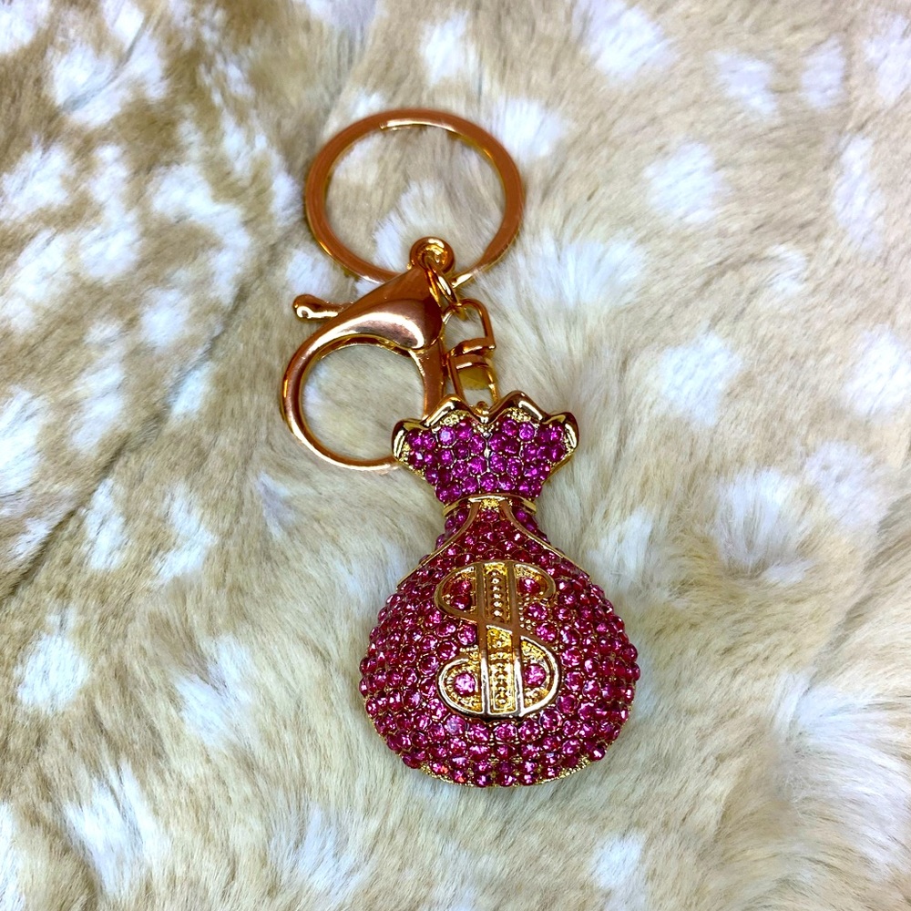 Elle Pink Moneybag Purse Charm